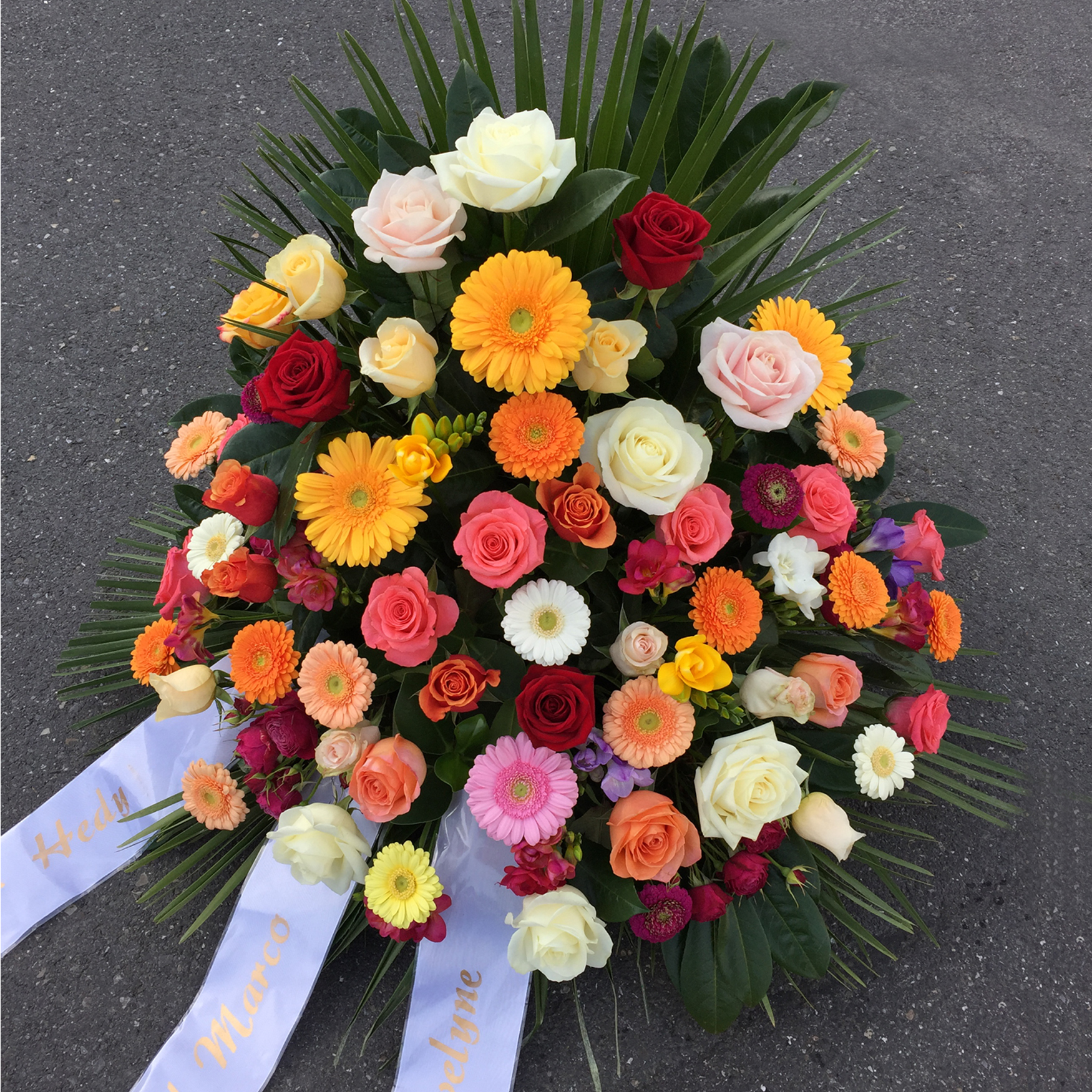 Gesteck mit Rosen, Germini