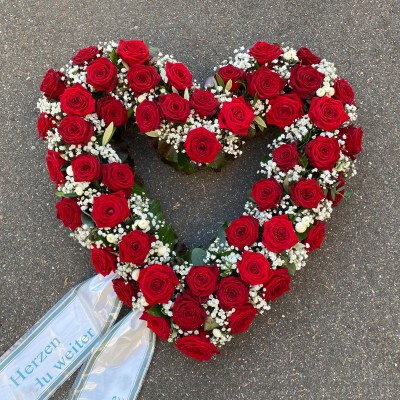 Herz mit Rosen, Schleierkraut